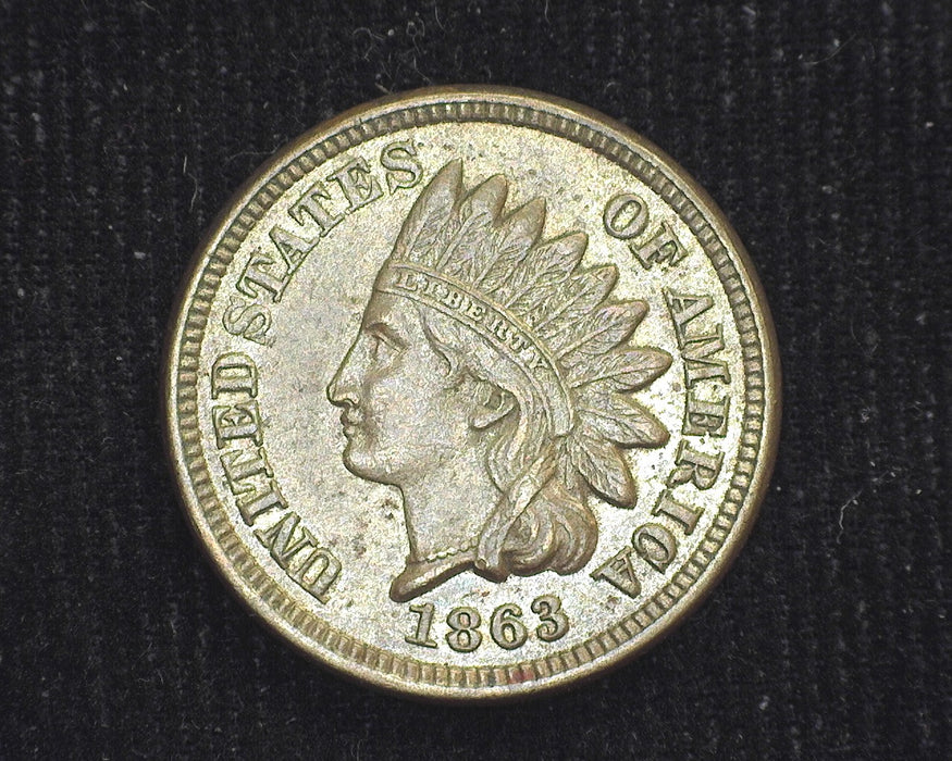 1863 Indian Head Penny/Cent AU - US Coin