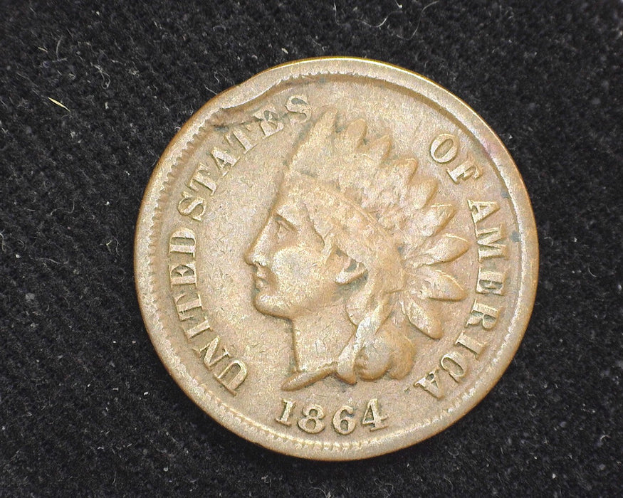 1864 L Indian Head Penny/Cent F  - US Coin