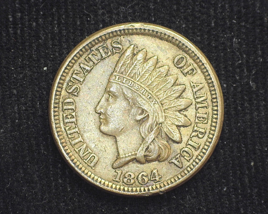 1864 Copper Nickel Indian Head Penny/Cent XF - US Coin