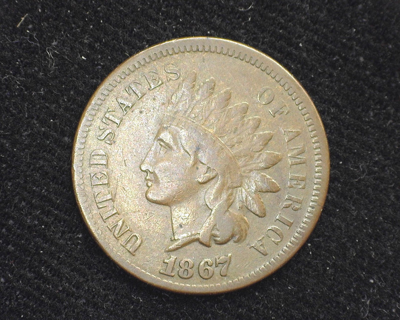 1867 Indian Head Penny/Cent F - US Coin