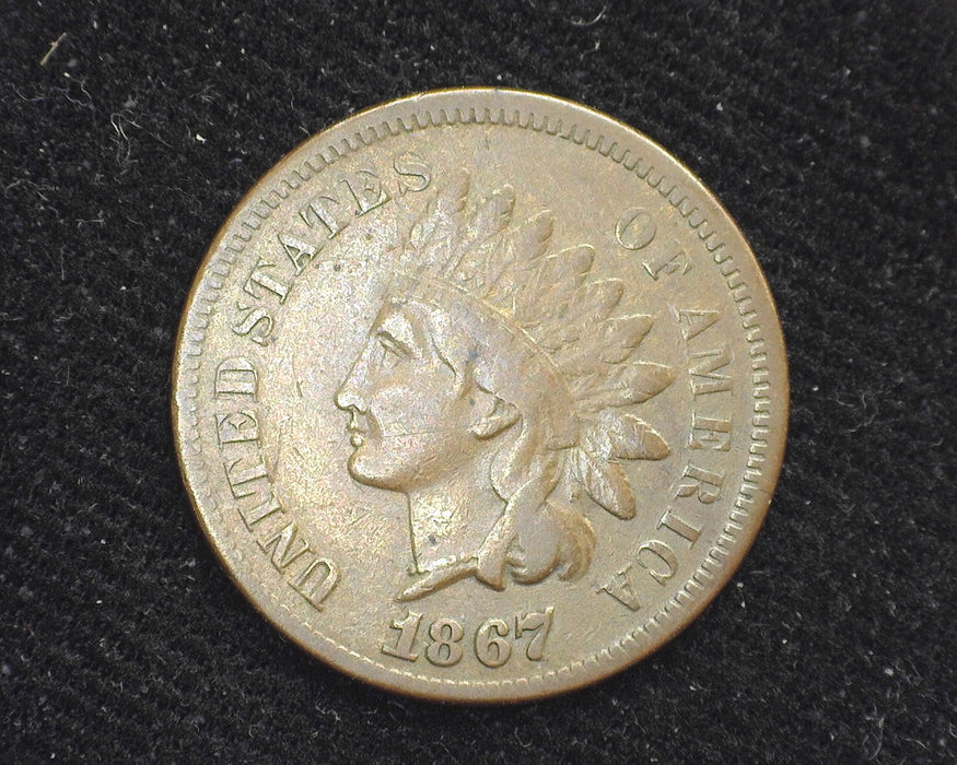 1867 Indian Head Penny/Cent F - US Coin