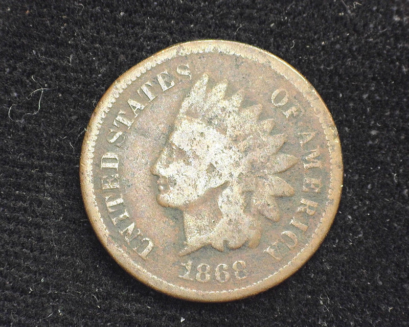 1868 Indian Head Penny/Cent Slight corrosion. G- US Coin