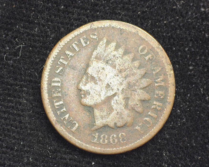 1868 Indian Head Penny/Cent Slight corrosion. G- US Coin