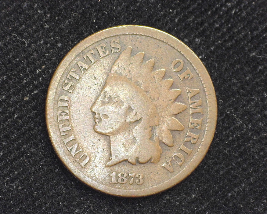 1873 Open Indian Head Penny/Cent G- US Coin