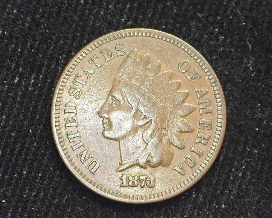 1873 Open Indian Head Penny/Cent F/VF - US Coin