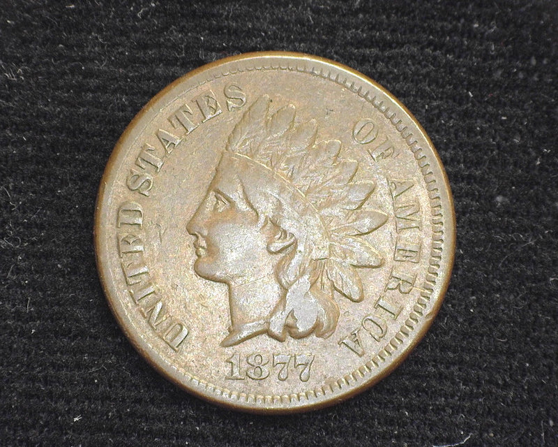 1877 Indian Head Penny/Cent Nice clean coin. F/vF- US Coin