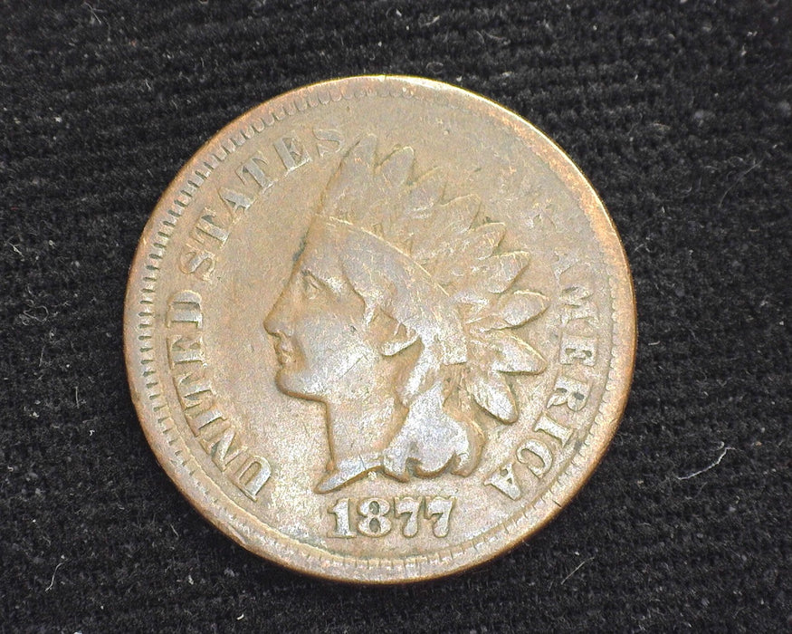 1877 Indian Head Penny/Cent VG- US Coin