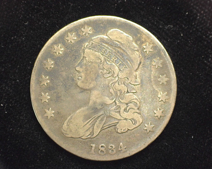 1834 Capped Bust Half Dollar F Small date stars letters - US Coin