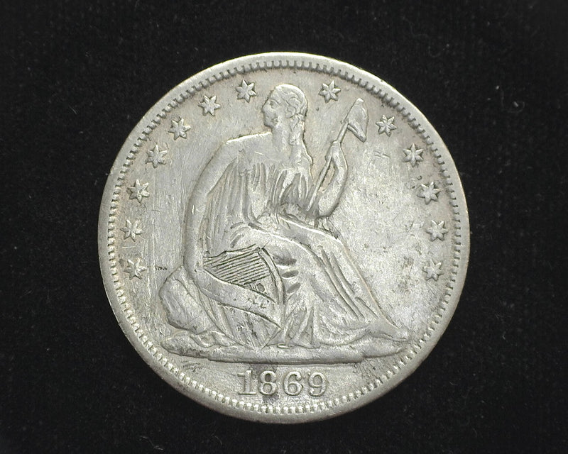 1869 S Seated Liberty Half Dollar VF Small problems - US Coin