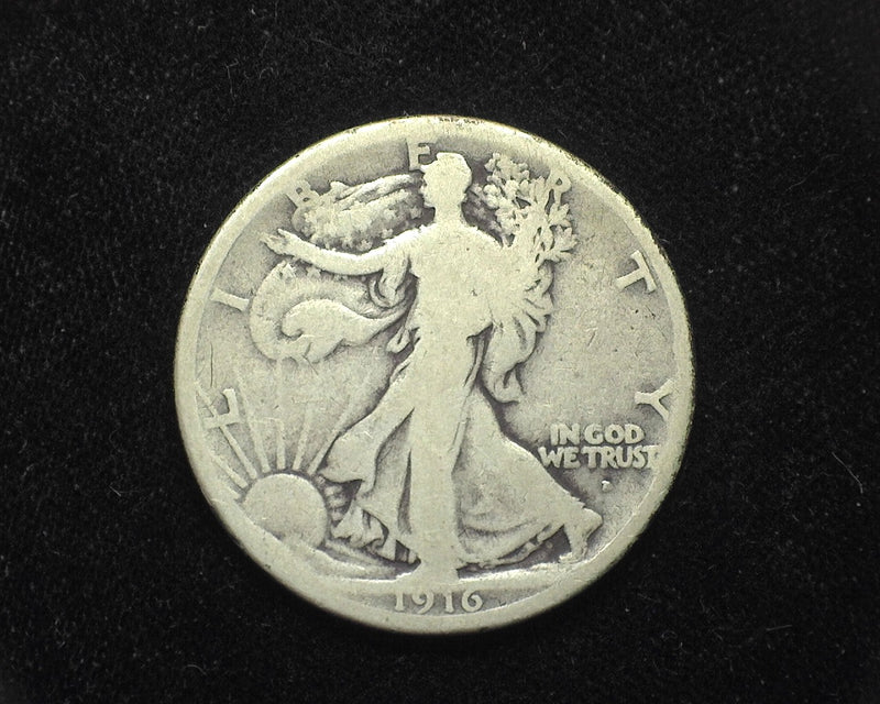 1916 D Liberty Walking Half Dollar VG - US Coin