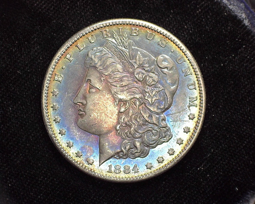 1884 S Morgan Dollar AU Incredibly toned  - US Coin