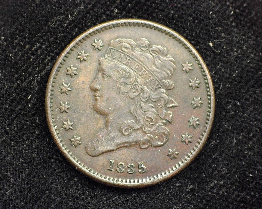 1835 Classic Head Half Cent XF - US Coin