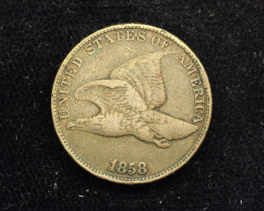 1858 Large letter Flying Eagle Penny/Cent F - US Coin