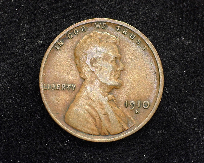 1910 S Lincoln Wheat Penny/Cent F - US Coin