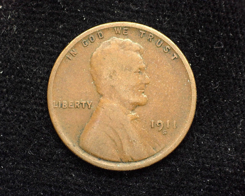 1911 S Lincoln Wheat Penny/Cent VG - US Coin