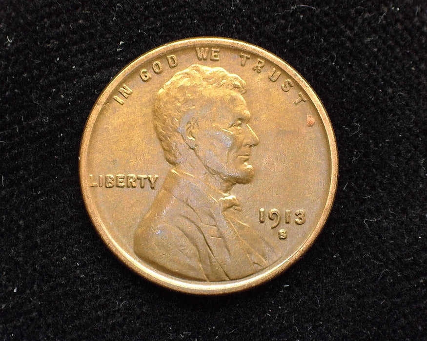 1913 S Lincoln Wheat Penny/Cent VF Recolored - US Coin