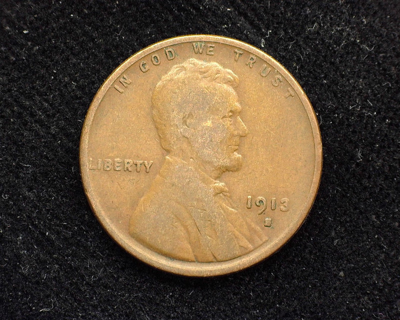 1913 S Lincoln Wheat Penny/Cent G - US Coin