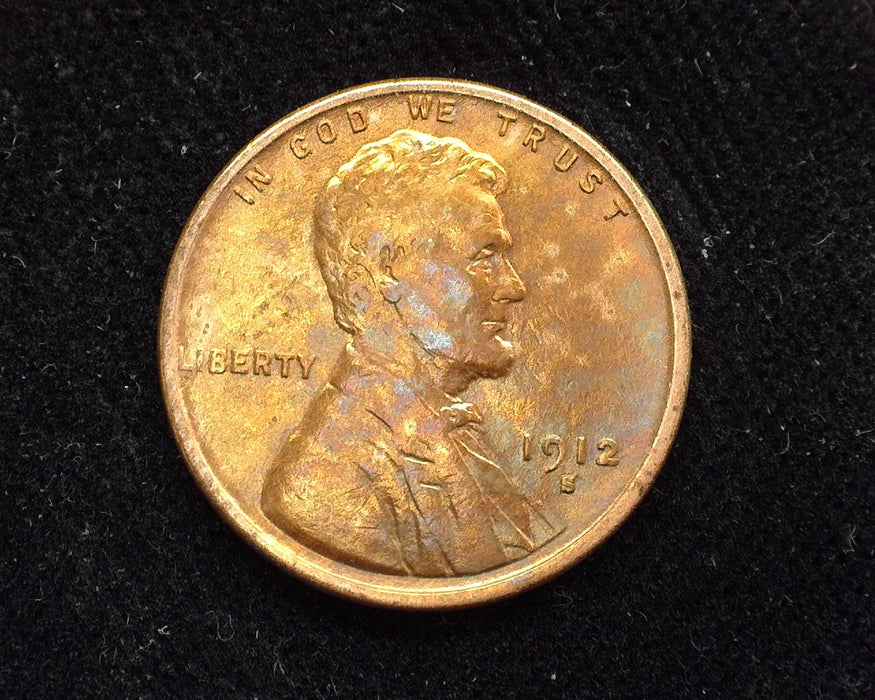 1912 S Lincoln Wheat Penny/Cent VF Recolored - US Coin