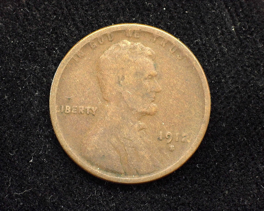 1912 S Lincoln Wheat Penny/Cent VG - US Coin