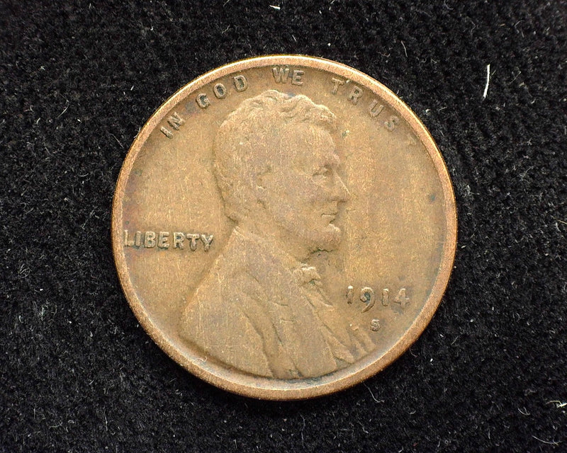 1914 S Lincoln Wheat Penny/Cent VG - US Coin