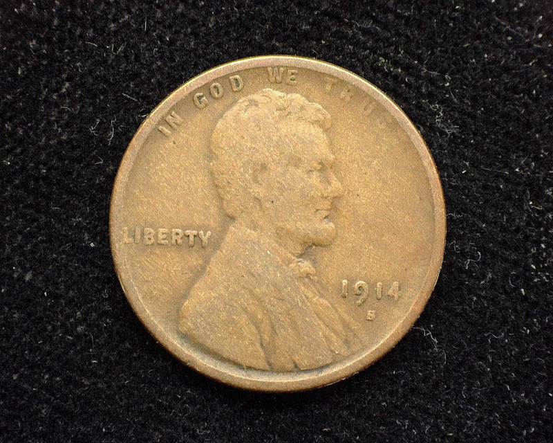 1914 S Lincoln Wheat Penny/Cent VG - US Coin