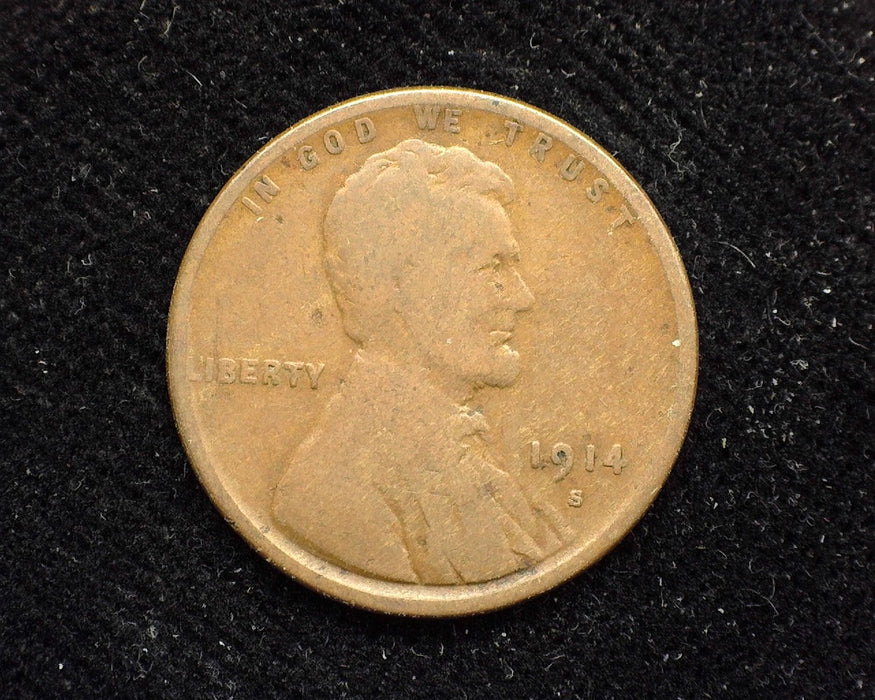 1914 S Lincoln Wheat Penny/Cent VG - US Coin