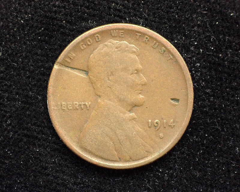 1914 S Lincoln Wheat Penny/Cent F - US Coin