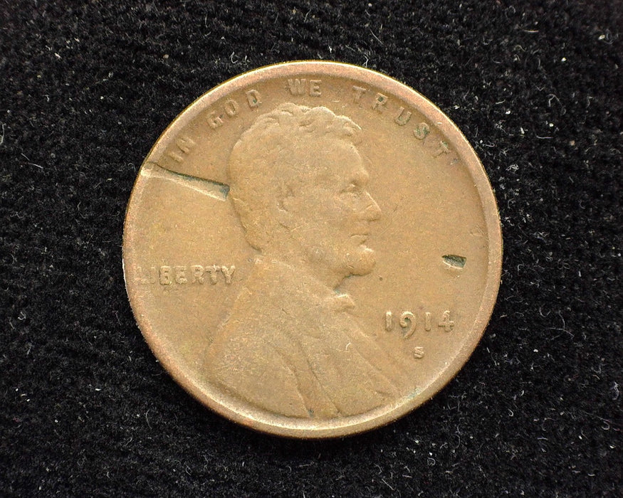 1914 S Lincoln Wheat Penny/Cent F - US Coin