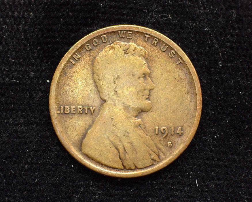 1914 S Lincoln Wheat Penny/Cent VG - US Coin