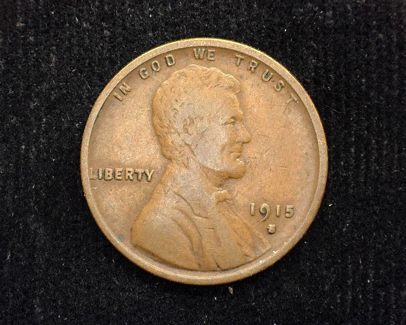 1915 S Lincoln Wheat Penny/Cent VG - US Coin
