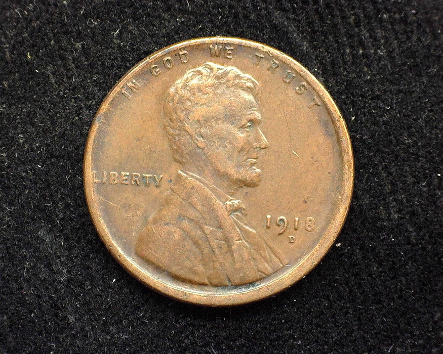 1918 D Lincoln Wheat Penny/Cent XF-40 - US Coin