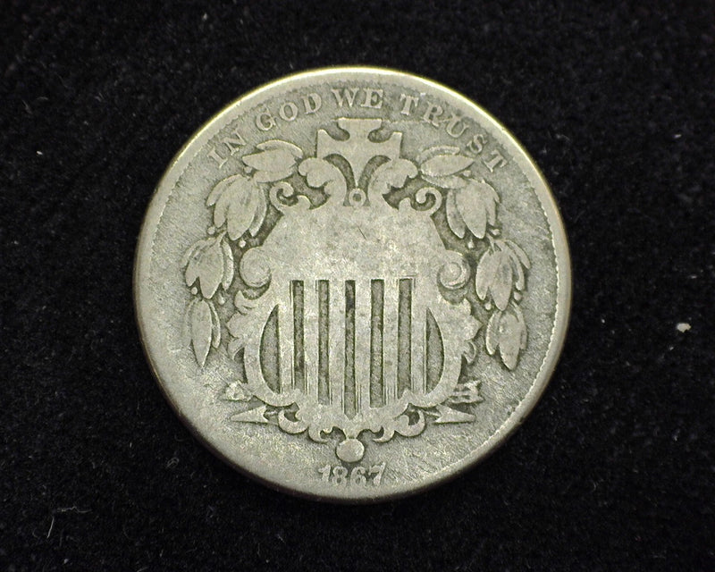 1867 Rays Shield Nickel G - US Coin