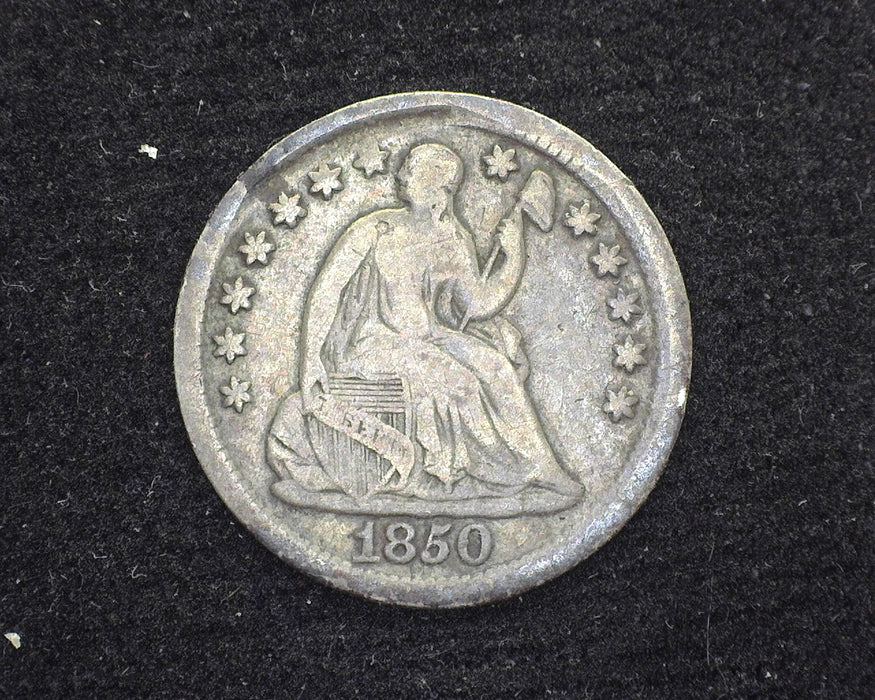 1850 Liberty Seated Half Dime VG - US Coin