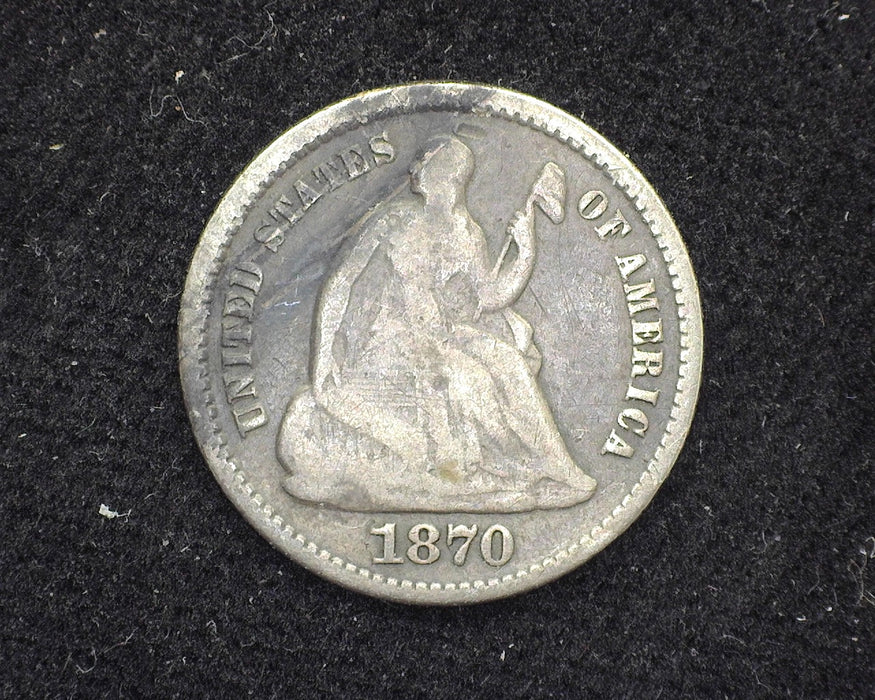 1870 Liberty Seated Half Dime G - US Coin