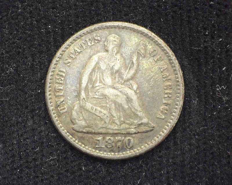 1870 Liberty Seated Half Dime VF - US Coin