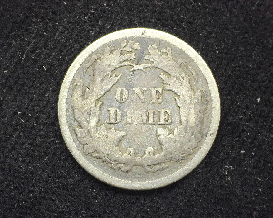 1874 Arrows Liberty Seated Dime F - US Coin