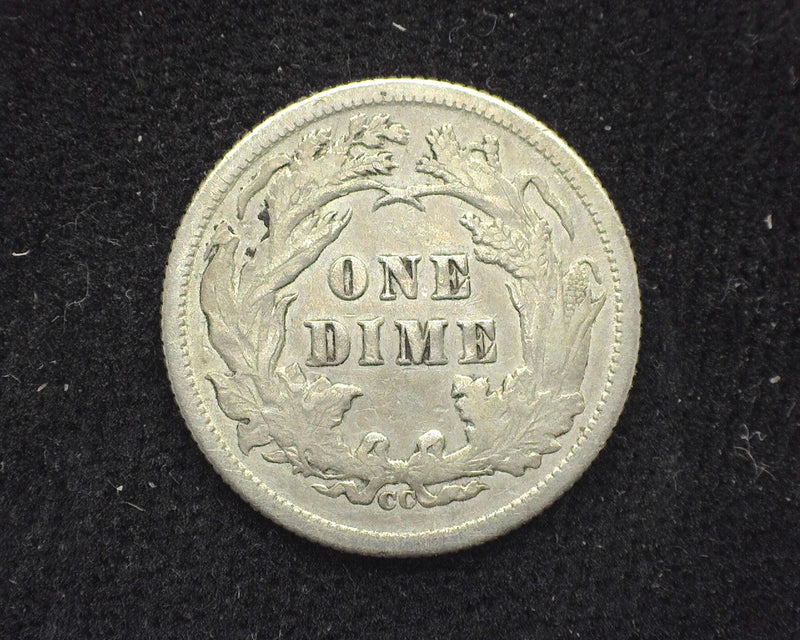 1877 CC Liberty Seated Dime VF - US Coin
