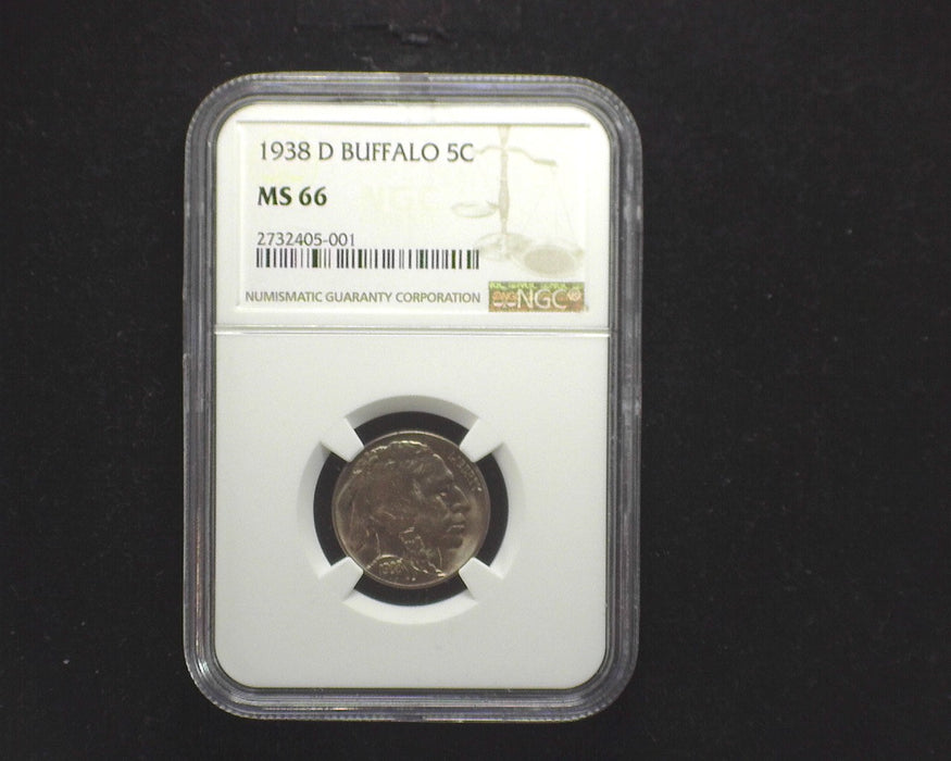 1938 D Buffalo Nickel MS 66 NGC - US Coin