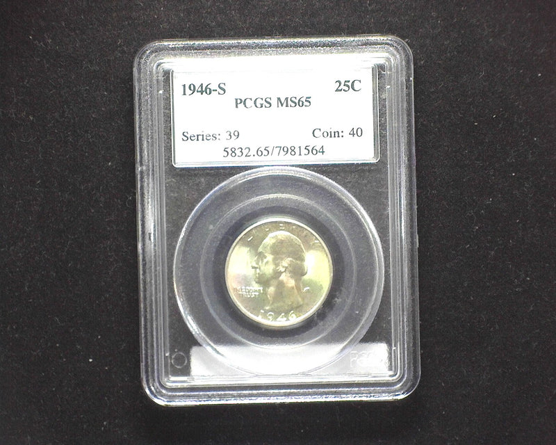 1946 S Washington Quarter MS 65 PCGS - US Coin