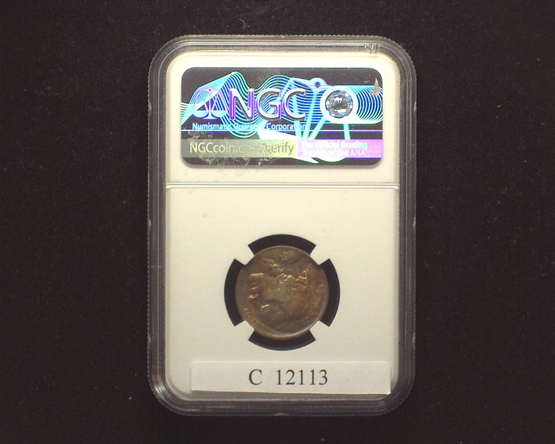 1913 D Type 1 Buffalo Nickel Mint error AU 55 Reverse lamination NGC - US Coin