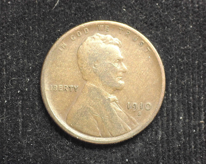 1910 S Lincoln Wheat Penny/Cent F - US Coin