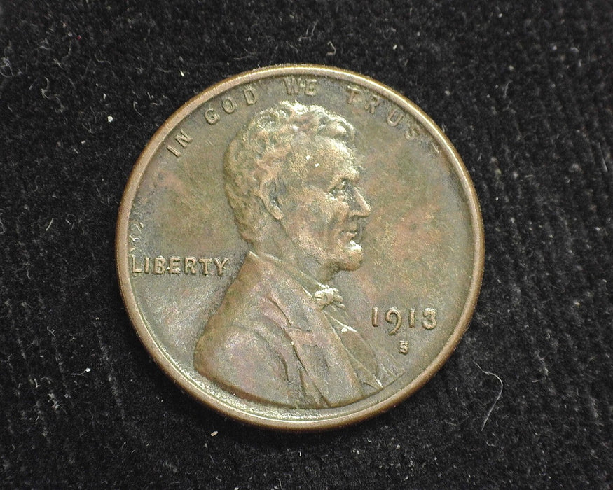 1913 S Lincoln Wheat Penny/Cent AU - US Coin