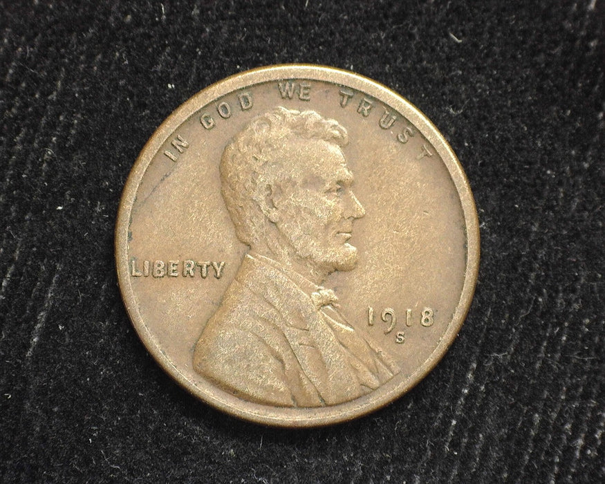 1918 S Lincoln Wheat Penny/Cent VF/XF - US Coin