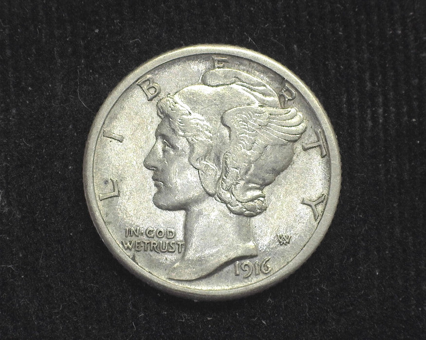 1916 S Mercury Dime AU-50 - US Coin