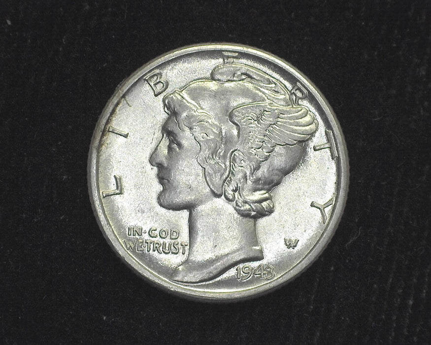 1943 D Mercury Dime BU Choice F.S.B. - US Coin