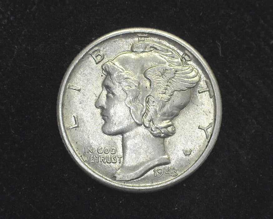 1943 D Mercury Dime UNC-60 - US Coin
