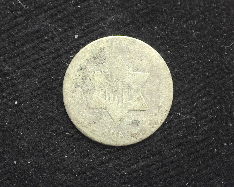 1852 Three Cent Silver AG - US Coin