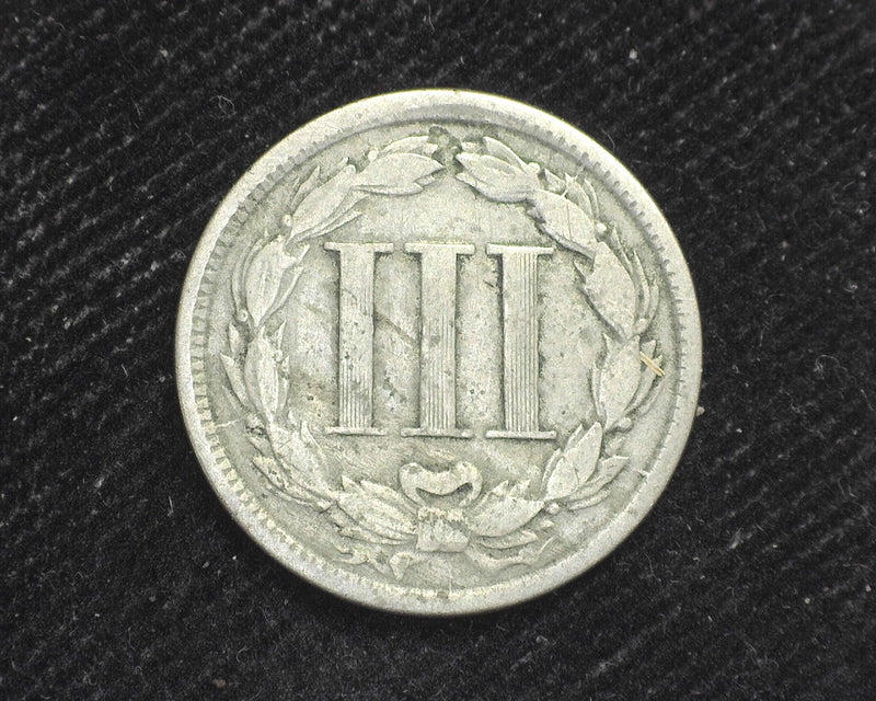 1866 Three Cent Nickel VG - US Coin