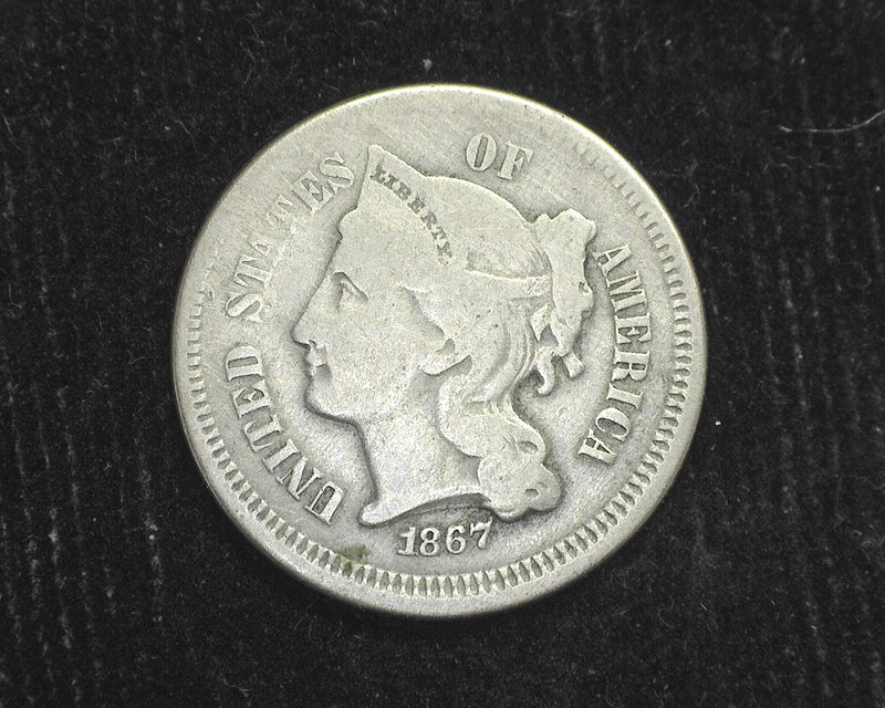 1867 Three Cent Nickel G - US Coin