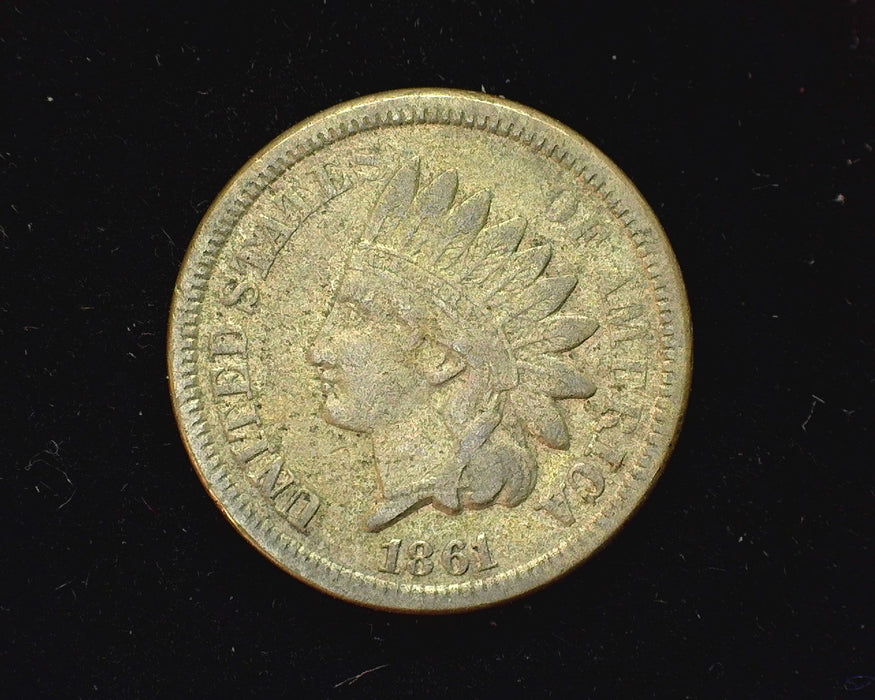 1861 Indian Head Penny/Cent F - US Coin